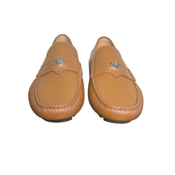 Versace NIB Medusa Biggie Driver Loafers in Dark Toffee Size 44 - Picture 5 of 12